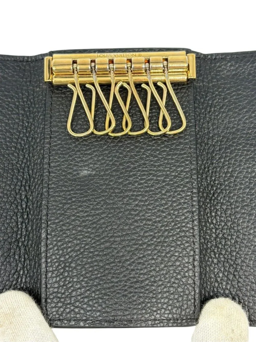 Louis Vuitton 6 Key Case Empreinte Monogram Multicles 6 Noir Key Holder